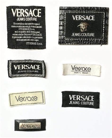 authentic real versace label|versace clothing label.